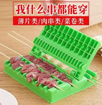 BBQ Skewer Maker Tool for Lamb, Tendon, Veggie Rolls, and Tofu Skin