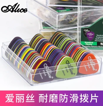 Alice Guitar Picks Ukulele Plectrums Anti-Slip Frosted Boxed 100 Pieces Strumming Selectable Thickness Acoustic Guitar