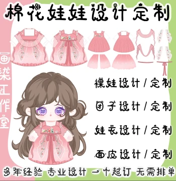 [Cotton Doll Design Drafts] Custom Commissioned Artwork from Real Photos - Designer Doll Clothes, Private Commissions, OC, and Celebrity Styles