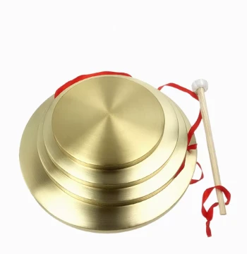 Pure Copper Gong Set for Commercial Use, Complete Gong Props with Hanging Rack, Loud Gong Hammer, Procession Sound Master Gong Stick, San Ju Ban Gong and Cymbals