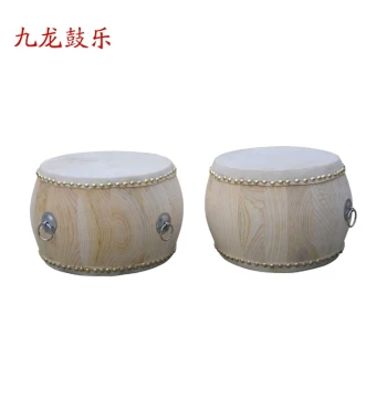 Camphor Wood Unfinished Drum with Bamboo Pegs & Cowhide: 10/12/15/18/24 Inch Large War Drums, Flat Drums, and Raw Wood Drums