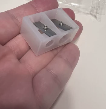 MUJI Japan-Made ABS Resin Pencil Sharpener, Dedicated Cutter for Lipstick Pencils/Eyebrow Pencils