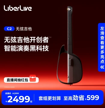 LiberLive C2 Stringless Guitar Smart Auto-Accompaniment Sing-Along Foldable Portable Beginner Electronic Guitar