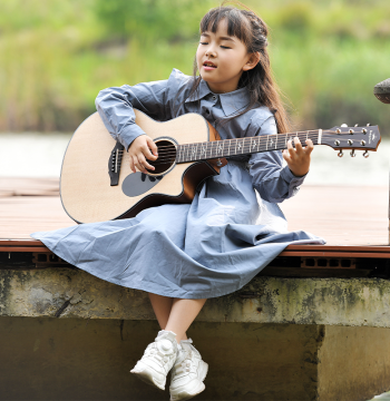 kepma Guitar FCmini Solid Top Children's Beginner 36-inch Folk Acoustic-Electric Portable Travel Guitar