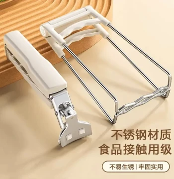Heat-Resistant Bowl Lifters: Kitchen Anti-Scald Tongs for Plates & Bowls, Stainless Steel Insulated Dish Lifter Tool