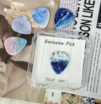 Guitar Picks for Bass and Electric Guitar - Colorful Hot-Selling Resin Handcrafted Picks, Wholesale for Music Stores, Great as Gifts