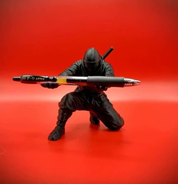 Ninja Pen Holder Desktop Decor - Creative Pen Rest, Glasses Stand, and Unique Gift Idea