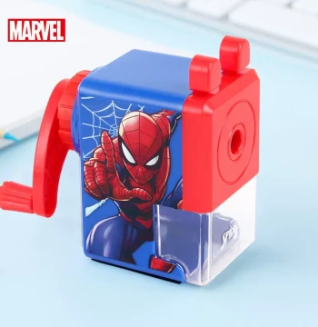 Spider-Man Pencil Sharpener for Boys, Durable Hand-Crank Sharpener for Elementary and Kindergarten Students Grade 1