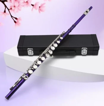High-Quality 16-Hole Flute in C, White Copper Body, Purple Elegant High-Aesthetic Design, Beautiful Sound, Fine Craftsmanship