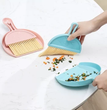 Mini Dustpan Broom Set Plastic Dustpan Scoop Pet Home Small Broom Dustpan Student Garbage Shovel Set