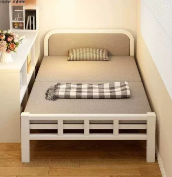 Single Person Simple Household Bed, Office Nap Essential, Dormitory Bed, Stainless Steel Silent Iron Folding Bed, Hidden Style