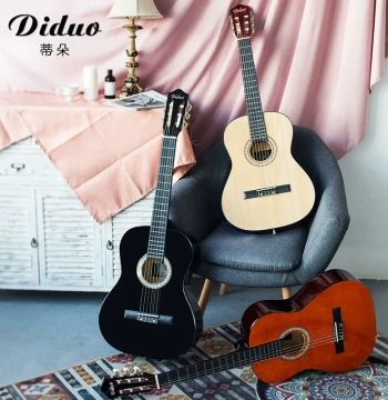 Diduo 39-inch Classical Guitar with Nylon Strings - Beginner Practice Guitar for Men, Women, Students, and Left-Handed Children