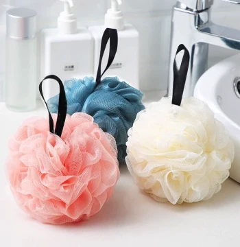 Premium Large Bath Ball Non-Scattering Bath Sponge Cute Scrubbing Foaming Bath Use Women's Bath Flower Bath Towel