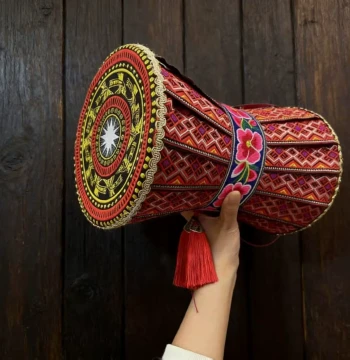 New Zhuang Ethnic Fabric Bronze Drum, Stage Feature Finished Product, March Guangxi Ethnic Minority Pure Handmade