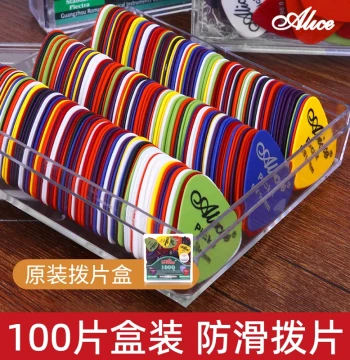 Alice Guitar Picks for Ukulele and Electric Guitar - Celluloid Frosted Finish, Fast Playing, Anti-Slip Accessories