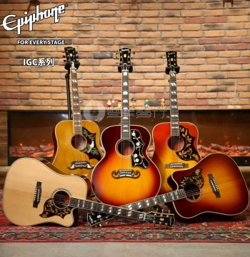 Epiphone New IGC Series SJ200, J45, J180 All-Solid Acoustic-Electric Folk Guitars