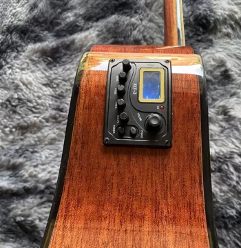 Solid Top Acoustic Guitar, Folk Guitar for Intermediate Players, Electro-Acoustic Guitar for Performance