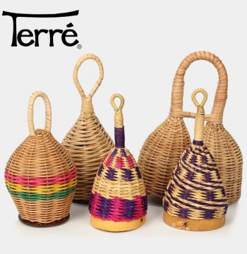 terre Shaker Basket Shaker Tube African Traditional Cradle Caxixi Accompaniment ASMR Sound Healing Yoga Meditation Instrument