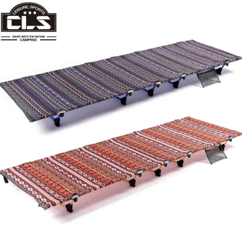Portable Folding Camping Bed. Aluminum Alloy Single Cot for Outdoor Hiking, Beach Camping, Nap Duty, and Emergency Use.