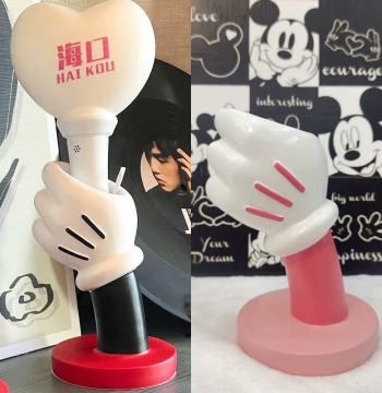 Mickey Fist Glove Light Stick Storage Tube Base Display Stand for Concerts - Alice Fluorescent Stick Showcase and Collection Box