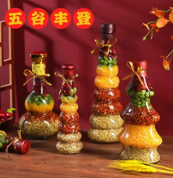 Housewarming Celebration Decor - Five Grains Abundance Display for New Home Moving-In Ceremony
