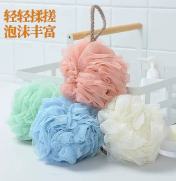 Premium Large Bath Ball, Non-Dispersing Loofah Sphere, Cute Scrubbing Foam Ball for Women's Bathing and Shower