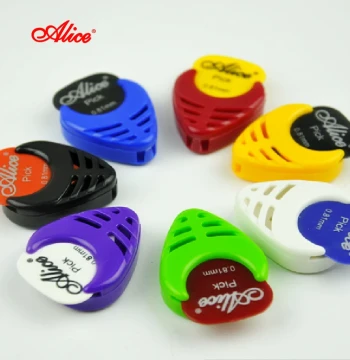 Alice Adhesive Pick Box - Heart-Shaped Storage Case for Acoustic, Electric, and Classical Guitar Picks