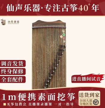 Xiansheng Instruments Portable Mini Guzheng: Professional Performance Model with Carved Soundboard