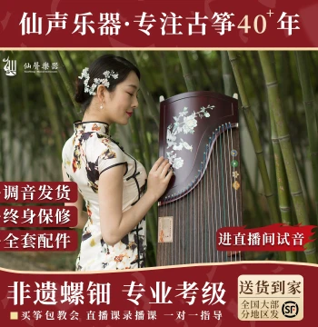 Top Ten Brands Xiansheng Guzheng Official Flagship Store Yangzhou Solid Wood Professional Performance Guzheng Beginner Exam Level 10