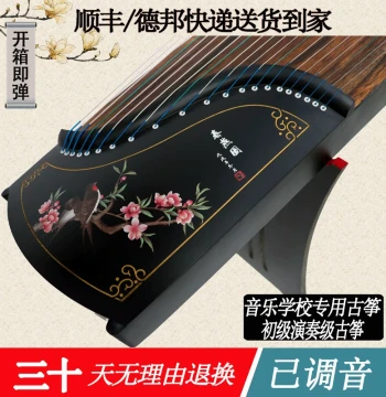 Grade Examination & Performance Guzheng - New 163 Model Portable Small Guzheng in Ebony Wood for Beginners