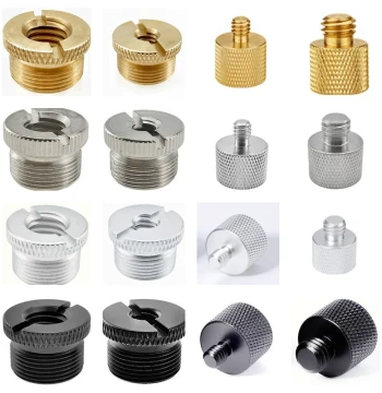 Microphone Accessory Stand Screws 1/4" to 5/8" to 3/8" Adapter for Live Streaming Boom Arm Stand Connector Mic Clip Pole