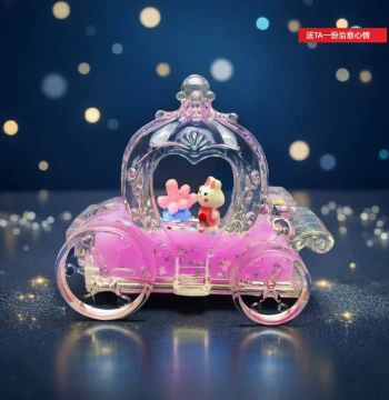 Creative Pen Holder Pen Cup Pumpkin Carriage Liquid Quicksand Ornament Oil-Filled Quicksand Bottle Transparent Floating Gift Toy