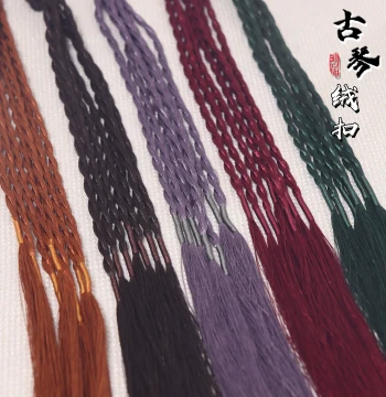 New Silk-Blend Extended Guqin Velvet Button, Dragon Knot Durable and Slip-Resistant, Alternative to Tassel Fringes