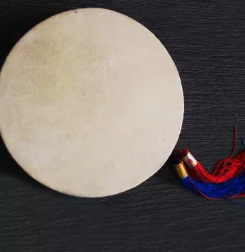 Slice Drum, Dance Drum, Korean Ethnic Dance Drum - 24 cm Diameter, 2 cm Height
