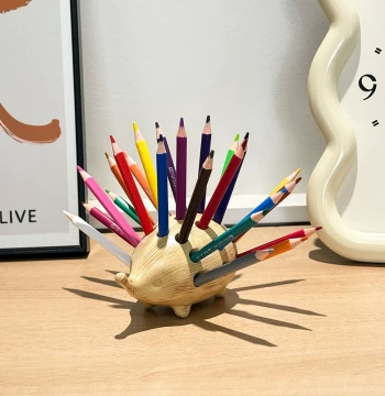 Creative Hedgehog Pen Holder & Pencil Cup - Cute Animal Desk Organizer for Students, Large Capacity Office & Home Decor