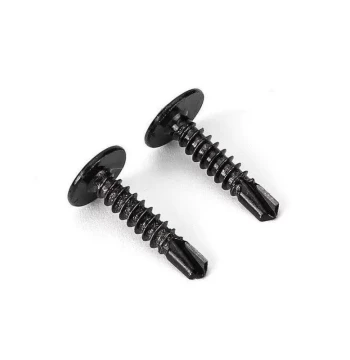 Factory Direct Sales: Black Round Head Drill Tail Screws, Self-Tapping Cross Recessed Flat Head Wafer Screws with Rust Protection