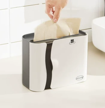 No-Drill Countertop Paper Towel Dispenser, Pull-Out Desktop Kitchen Tissue Holder, Home Hand Wiping Paper, Spring Upright Desktop Stand