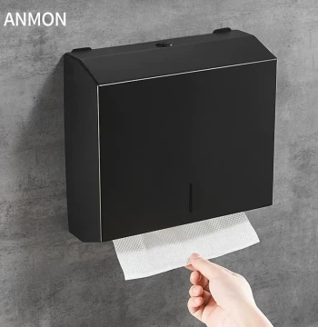 Stainless Steel Wall-Mounted Paper Towel Holder for Restrooms - No Drilling Required, S-Style Tissue Dispenser