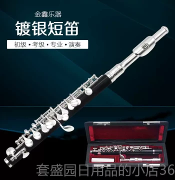 Premium Concert Piccolo Silver-Plated C Piccolo Imitation Ebony Grade ABS Body Piccolo for Performance