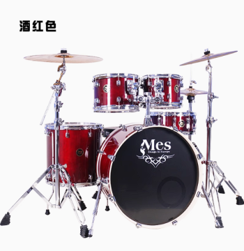 Mes Whirlwind Series Drum Kit – 5 Drums, 4 Cymbals for Home Practice and Professional Performance, Suitable for Adults and Kids