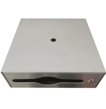 Hidden 304 Stainless Steel Tissue Box for Mirror Cabinet – Recessed Countertop Paper Towel Dispenser