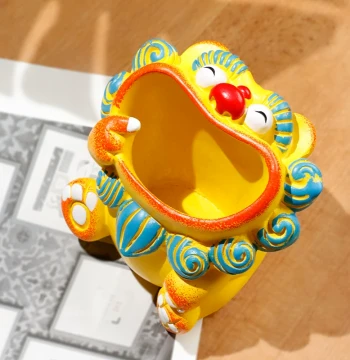 Shi San Bai | Tun Ba Fang Pen Holder - Cute Creative Lucky Chinese Style Desk Decor for Students & Office
