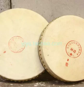 Yongming Extra-Thick Cowhide Single-Head Drum, Half-Tang Drum, Wenzhou Storytelling Drum, Flat Drum - Large Size 8 inch 9 inch