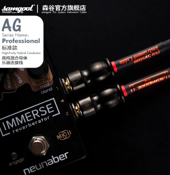 samgool+ Senval Guitar Instrument Cable with Noise Reduction for Electric-Acoustic Guitars, Bass, Live Performance, Recording, Audio Interface, Frequency Response, and Effects Pedals