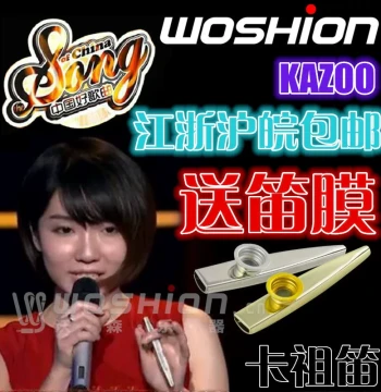 Woshion Metal Kazoo – As Featured on 'The Good Song,' Perfect Guitar Companion, Includes Membrane
