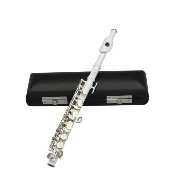 Premium SLADE Piccolo: C Tuning, White Brass Body, Sky Blue, 16 Holes + E-Key, French Action, Italian Pads