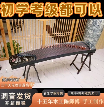 Performance Grade 10 Standard 163 Guzheng for Teaching, Ebony Wood Beginner 125 Portable Small Guzheng from Manufacturer