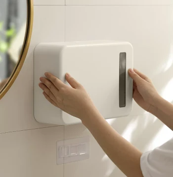 LEYIX Wall-Mounted Hand Towel Dispenser for Restrooms - Commercial Toilet Paper Holder, Home Use, No Drilling Required