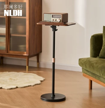 Premium Wooden Floor Speaker Stand with Adjustable Height for Speakers and Projectors
