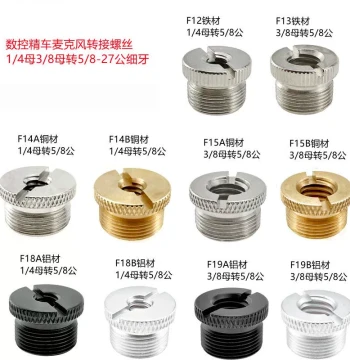 Stand Conversion Screw Microphone Fixed Clip 5/8 to 1/4 Adapter Nut 1/4 to 3/8 Connector Accessories